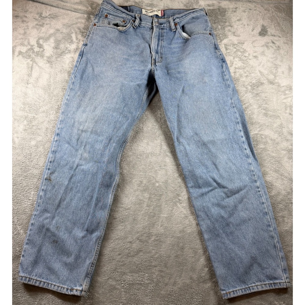 Levi's 550 Relaxed Fit Jeans Mens 34x29 Light Wash Denim 550M